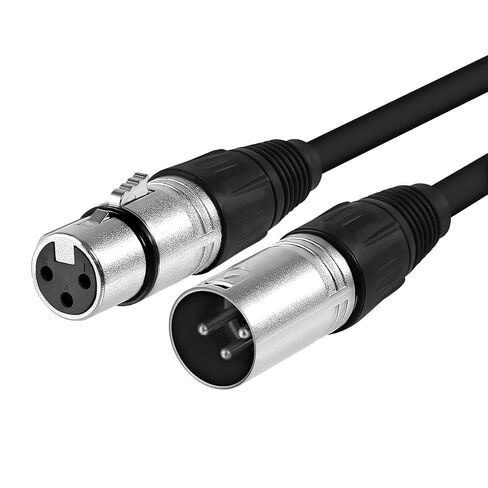 2 Pack 10ft XLR Microphone Cable, 3-Pin Male to Female Balanced Pro Audio Mic Cable Universal Audio Connector Cord for Studio Live Stage Use in Kuwait