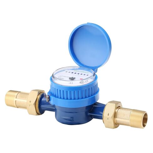 عداد المياه DN20 3/4 بوصة NPT، مقياس تدفق المياه المكعب بشهادة ISO4064، عداد المياه الباردة للحديقة/المنزل/الشقة، التثبيت الأفقي. in Kuwait
