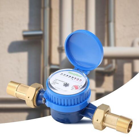 عداد المياه DN20 3/4 بوصة NPT، مقياس تدفق المياه المكعب بشهادة ISO4064، عداد المياه الباردة للحديقة/المنزل/الشقة، التثبيت الأفقي. in Kuwait