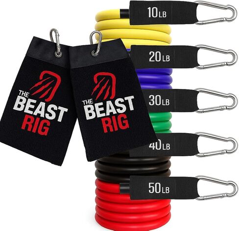 BJJ Training Grip with 5 Levels Resistance Elastic Bands(10-50LB), Black, for Jiu-Jitsu, Grappling, MMA, Martial Arts in Kuwait