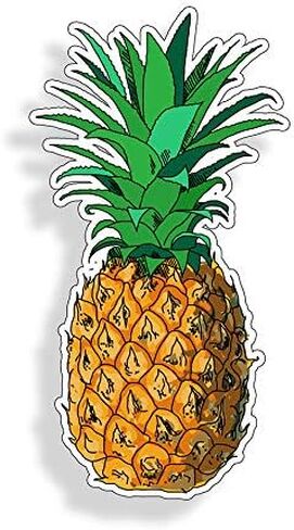 Pineapple Sticker Yellow Full Color Die Cut Car Truck Laptop Cup Window Bumper Custom Printed Colorful Vinyl Decal Graphic in Kuwait