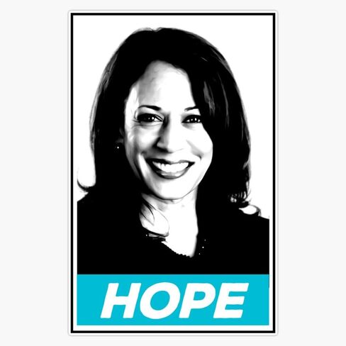 Kamala -Hope ملصق فينيل ممتص للصدمات ملصق مائي مقاوم للماء 5" in Kuwait