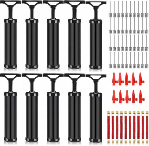 Reginary 10 Pcs Ball Pump for Sports Balls Pump with Needle and Extension Hose Bulk for Basketball Football Soccer Volleyball in Kuwait