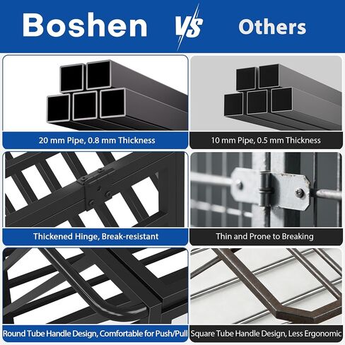 Boshen 41.7 بوصة سعة تخزين كبيرة جدًا لعربة الكرات مع عجلات قابلة للقفل ومقبض مريح، صندوق منظم كرة السلة للمعدات الرياضية XXL يحمل ما يصل إلى 36 كرة للمدرسة، النادي، صالة الألعاب الرياضية، المرآب in Saudi Arabia
