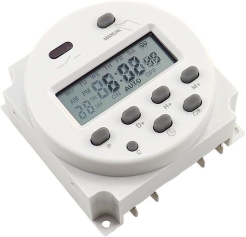 1PCS CN101A Round Digital Power Timer Weekly Programmable Electronic Timer Switch CN101(110V) in Kuwait