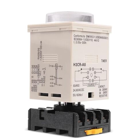 24V to 240V AC Multi-Range time Relay with Socket Base in Kuwait