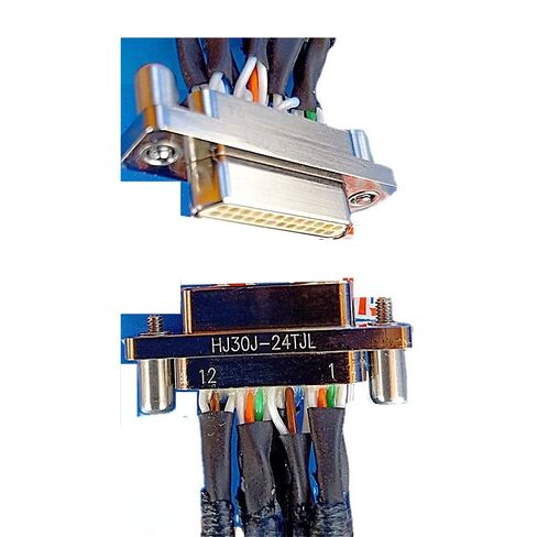 1PCS HJ30J-24TJ HJ30J-24ZK 24ZKW/ZKN Rectangular Connector Plug Socket 24 pin Strip Cable | HJ30J-24TJL-30CM in Kuwait
