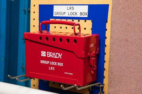 Brady Authentic (M4-49-595) All-Weather Permanent Adhesive Vinyl Labels 1" H x 1" W Black on White, 360 Labels. for use with BMP41, BMP51, M410, M510, and M511 Label Printers. in Kuwait