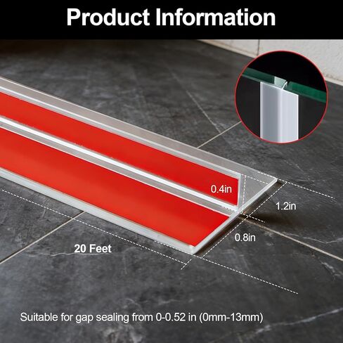 20Ft T-Shaped Silicone Seal Strip Weather Stripping Door Seal for Door Frame, Exterior Door Weather Stripping Door Insulation Strip, Front Door Weather Stripping Door Draft Seal for Energy Saving in Kuwait