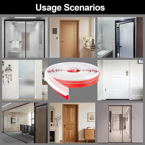20Ft T-Shaped Silicone Seal Strip Weather Stripping Door Seal for Door Frame, Exterior Door Weather Stripping Door Insulation Strip, Front Door Weather Stripping Door Draft Seal for Energy Saving in Kuwait