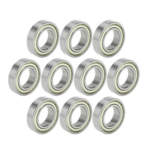 ACROPIX 6904ZZ Deep Groove Ball Bearings P0 20x37x9mm Lubricated Bearings Double Metal Seal Silver Tone Scooter Skateboard Wheel - Pack of 10 in Kuwait