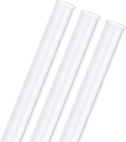 M METERXITY 3-Pack Clear Rigid PVC Pipe, 15mm(0.59") ID x 16mm(0.63") OD 0.8ft Round Plastic Tube for Water Pipe/Fish Tank/Wire Protection, High Hardness PVC Tubing [245mm, Clear Blue] in Kuwait
