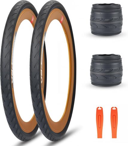 ZUKKA 20 × 1 3/8 بوصة إطار دراجة 20 بوصة إطار دراجة قابل للطي بديل إطار سباق الطريق سريع التدحرج للدراجة القابلة للطي، دراجة BMX in Kuwait