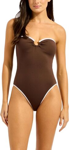 Seafolly Palermo Ring Front Bandeau One-Piece in Kuwait