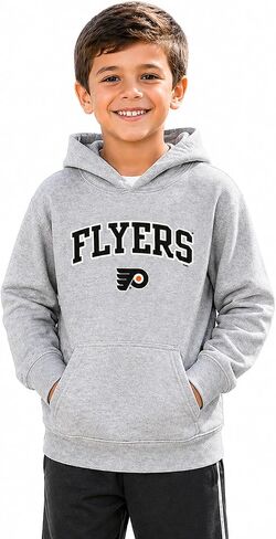 بلوفر بغطاء للرأس لفريق NHL للأطفال (4-7) من Outerstuff - فيلادلفيا فلايرز وسان خوسيه شاركس in Kuwait