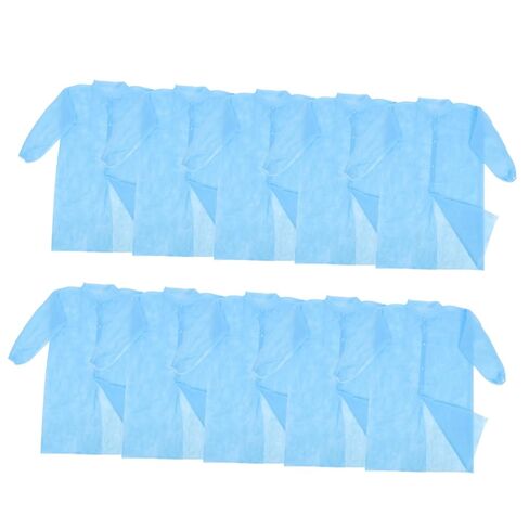 Gatuida 10pcs Disposable Lab Coats for Men Women Breathable Protective Workwear Comfortable Fit in Kuwait