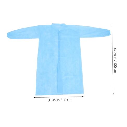 Gatuida 10pcs Disposable Lab Coats for Men Women Breathable Protective Workwear Comfortable Fit in Kuwait