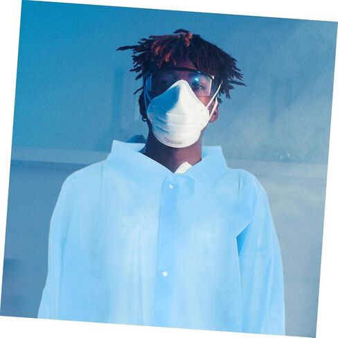 Gatuida 10pcs Disposable Lab Coats for Men Women Breathable Protective Workwear Comfortable Fit in Kuwait