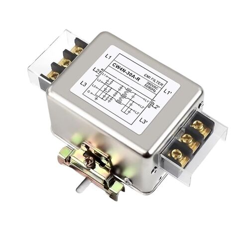 AC Power Supply EMI Filter Terminal&Guide Rail Type CW4N-10/20/30A-R 3-Phase 3-Wire Power Purifier Anti-Interference(CW4N-10A Terminal) in Kuwait