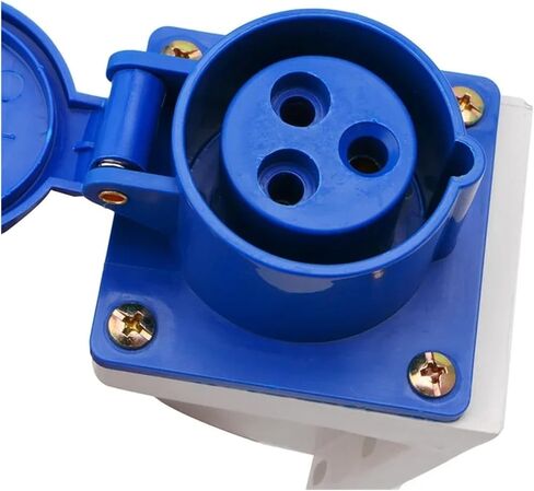 16 Amp 3 Pin Industrial Plug+Socket 220-250V Weatherproof IP44 2P+E 3Phase 16A in Kuwait