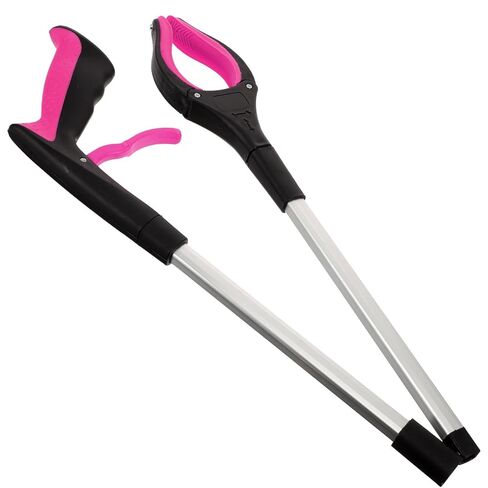 Folding Trash Picker Grabber Tool Portable Litter Clamp with Ergonomic Handle, Lightweight Foldable Garbage Grabber for Home and Outdoor Cleanup, Purple in Kuwait
