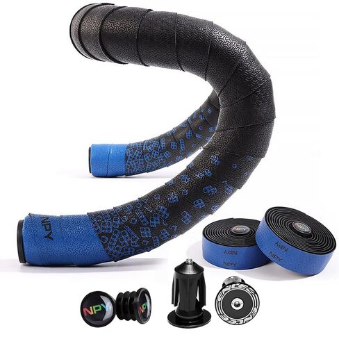 2PCS Bike Handlebar Tapes, Bicycle Handlebar Tape, Road Bike Handlebar Tape, Cycling Handle Wraps, Comfortable, Durable, Anti-Slip, Sweat-Absorbing Design, Blue N in Kuwait