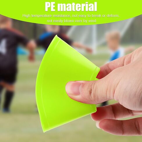 15pcs Soccer Cones for Sports Training, Mini Football Pylons Cones Flexible Agility Practice Cones for Basketball Running Drills Sports Games Field Cone Markers (Fluorescent Green) in Kuwait