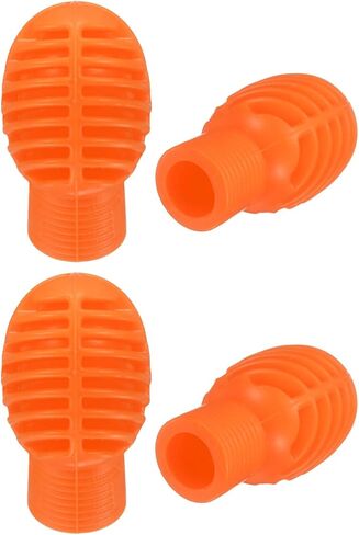 MECCANIXITY 4 Pcs Drumstick Dampeners, Silicone Drumstick Mute Tips Drum Accessory Drum Sticks Percussion Tips for Silent Drumming Practice, Orange in Kuwait