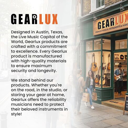 Gearlux Drum Throne | Adjustable Drum Stool | Padded Seat | Double-Braced Legs & Chrome Finish in Kuwait