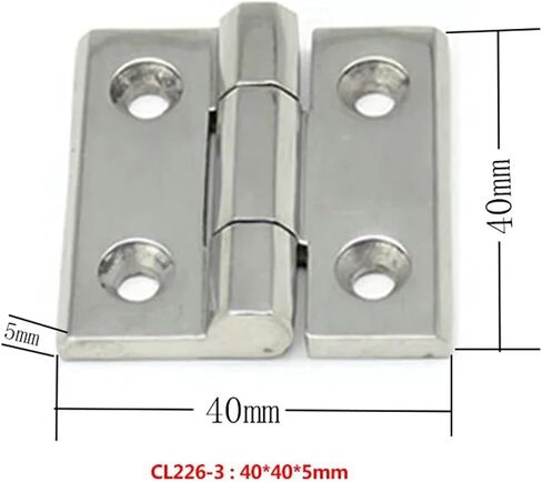 Heavy-Duty 304 Stainless Steel Hinge Thickened 1Pcs(40x40x5mm) in Kuwait