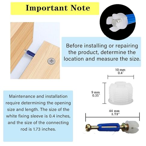 Cam Locks for Furniture 124 Pcs 3-in-1 Eccentric Wheels, Cam Lock Screws Hardware Parts, Twist Lock Fasteners for Cabinet Drawer Dresser,Locking Screws﻿, Cam Lock Nuts Black in Saudi Arabia