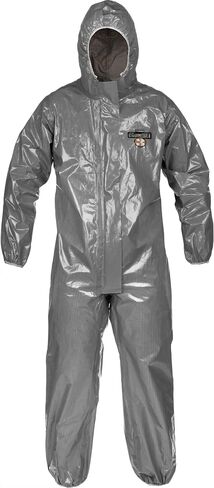 بدلة Lakeland ChemMax 3 Hazmat مع غطاء للتنفس، غطاء عاصفة بسحاب كامل، وجه/معصم مرن وكاحل، مقاس 2X-Large (6 عبوات)، أصفر in Kuwait