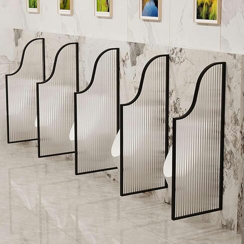 Hotel Men's Public Toilet Partition Tempered Glass Urinal Divider WallMounted Urinal Privacy Screen Durable Restroom Access Barrier Stylish Bathroom Separation Panel in Kuwait
