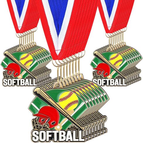 Tondiamo 24/48 Pcs Award Medals Bulk Gold Medals Bulk with Neck Ribbons 2 Inch Metal Award Trophies for Sports Party Team Tournaments Match Participation Winner Prizes Gift in Kuwait
