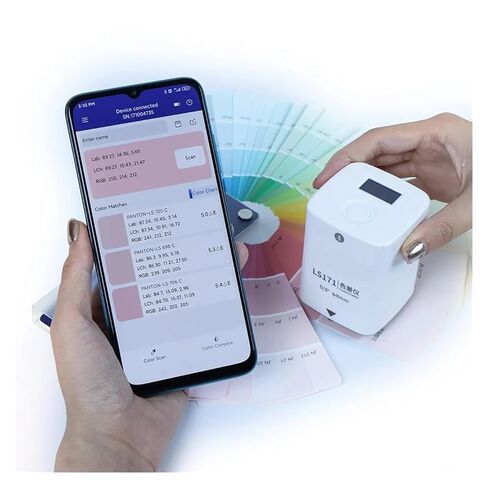 مقياس الألوان المحمول LS171 D/8 محلل قارئ ألوان الطلاء الرقمي الدقيق 8 مللي متر للتصحيح التلقائي للبلاستيك والنسيج in Kuwait