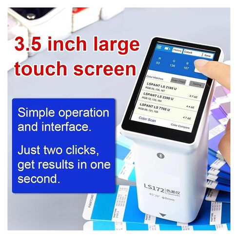 محلل ألوان محمول 45 درجة/0 درجة LS172 8 مم مقياس ألوان رقمي دقيق مع شاشة LCD للطلاء والبلاستيك والنسيج التصحيح التلقائي in Kuwait