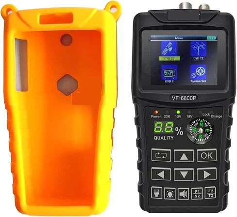 VF 6800P جهاز قياس القمر الصناعي DVB-T2 DVB-S2 DVB-C MPEG4 جهاز قياس الأقمار الصناعية الرقمي 2.4 بوصة LCD HD لموالف التلفزيون in Kuwait