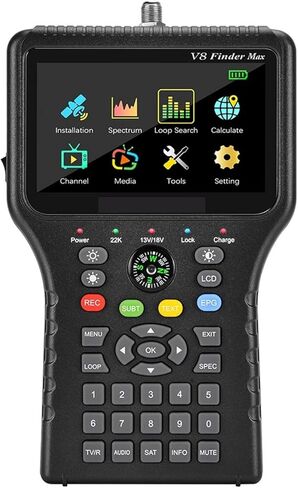 V8 مكتشف ماكس إشارة الأقمار الصناعية 4.3in LCD DVB-S/S2/S2X H.265 ACM محدد موقع Satfinder متر WS6933 in Kuwait