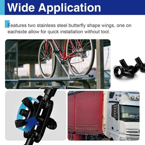 25Pcs 3/8"-16 Wing Nuts Kit, Zinc Plating-Black Wing Nuts Butterfly Fasteners, Hand-Tighten Hardware Nuts Kit for Easy Assembly and Secure Fit Furniture in Kuwait