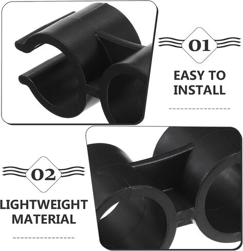 PRETYZOOM Double Pipe Clamp Dustpan Broom Connector Clip for 0.7-0.8 Inch Diameter Brooms and Dustpans Easy Installation Space Saving Cleaning Tool Organizer in Kuwait
