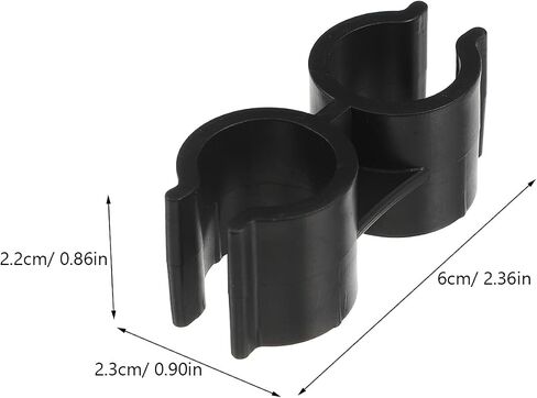 PRETYZOOM Double Pipe Clamp Dustpan Broom Connector Clip for 0.7-0.8 Inch Diameter Brooms and Dustpans Easy Installation Space Saving Cleaning Tool Organizer in Kuwait