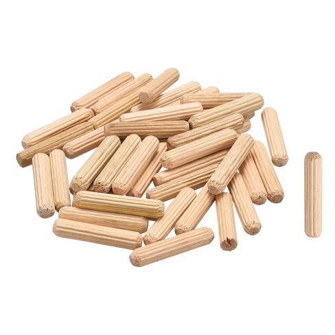 MECCANIXITY Wooden Dowel Pins 3/16"x 1" (5mm x 25mm) Straight Dowel Rods Wood Fluted Dowels Rods for Crafts Furniture DIY Hardwood Count 60 in Kuwait