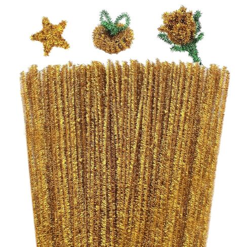 Giwrmu 100 Pieces Pipe Cleaners Chenille Stem, Glitter Laser Color Pipe Cleaners Craft, Fuzzy Sticks Craft Supplies, Colored Pipe Cleaner for Creative Handmade DIY Art Craft Project in Saudi Arabia
