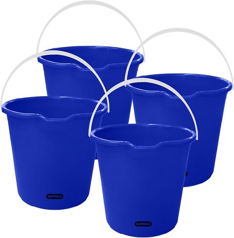 Mop Bucket 2.5 Gallon Bucket for Cleaning - Plastic Car Wash Bucket with Grip Handle - Royal Blue Small Durable Plastic Pail for Fishing, Mopping, Cleaning Camping -10 Liter in Saudi Arabia