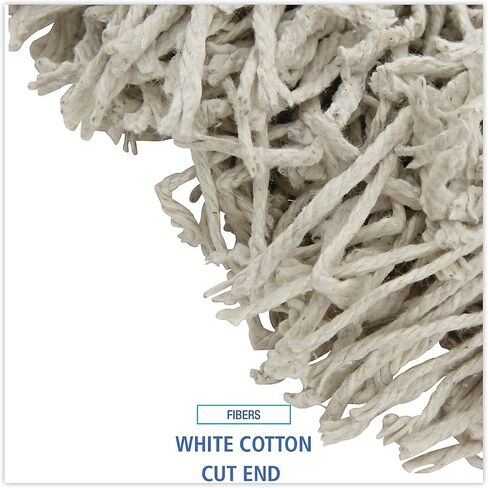 Boardwalk CM20024 Banded Cotton Mop Heads, 24oz, White, 12/carton in Kuwait