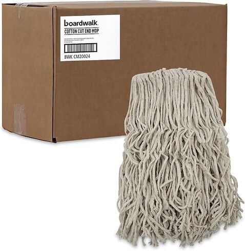 Boardwalk CM20024 Banded Cotton Mop Heads, 24oz, White, 12/carton in Kuwait