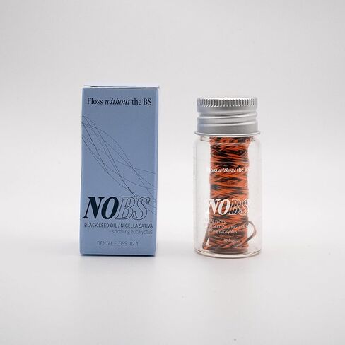 أقراص معجون أسنان NOBS (بدون أشياء سيئة) (3 أشهر) وخيط تنظيف الحرير الموسع - نانو هيدروكسيباتيت، خالي من الفلورايد، صديق للبيئة والسفر - يعيد المعادن مع NHA in Kuwait