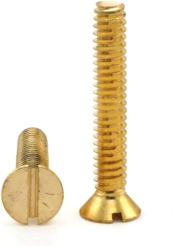 Brass Slotted Flat Head Machine Screws - #6-32 x 1-1/2" Qty 25 in Kuwait