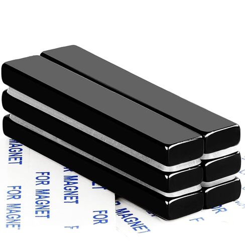 DIYMAG Neodymium Magnets, 30 Pack Strong Magnetic Bar with Double-Sided Adhensive Backing Heave Duty Rare Earth Magnet for Fridge, Classroom, Science and Craft - 2.36 x 0.39 x 0.2 in Silver in Saudi Arabia
