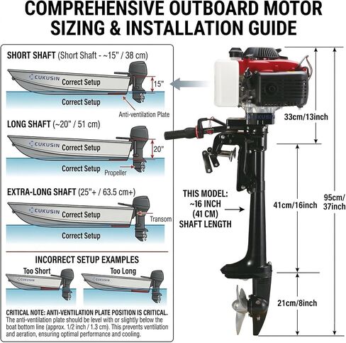 4 Stroke Small Outboard Motor 4 hp Outboard Boat Motor for Inflatable, Kayak, Dinghy, Canoe, Jon Boat Small Boat, With Short Shaft in Saudi Arabia